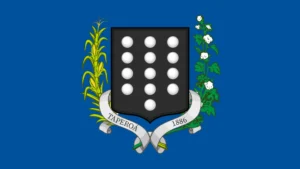 Bandeira da Cidade de Taperoá na região do semiárido da Paraíba.